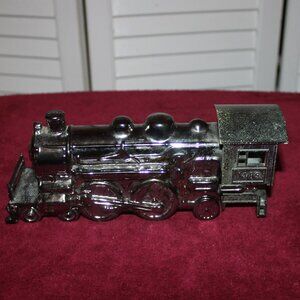 Avon Locomotive Decanter EMPTY in Silver Tone number 1485, Bottle